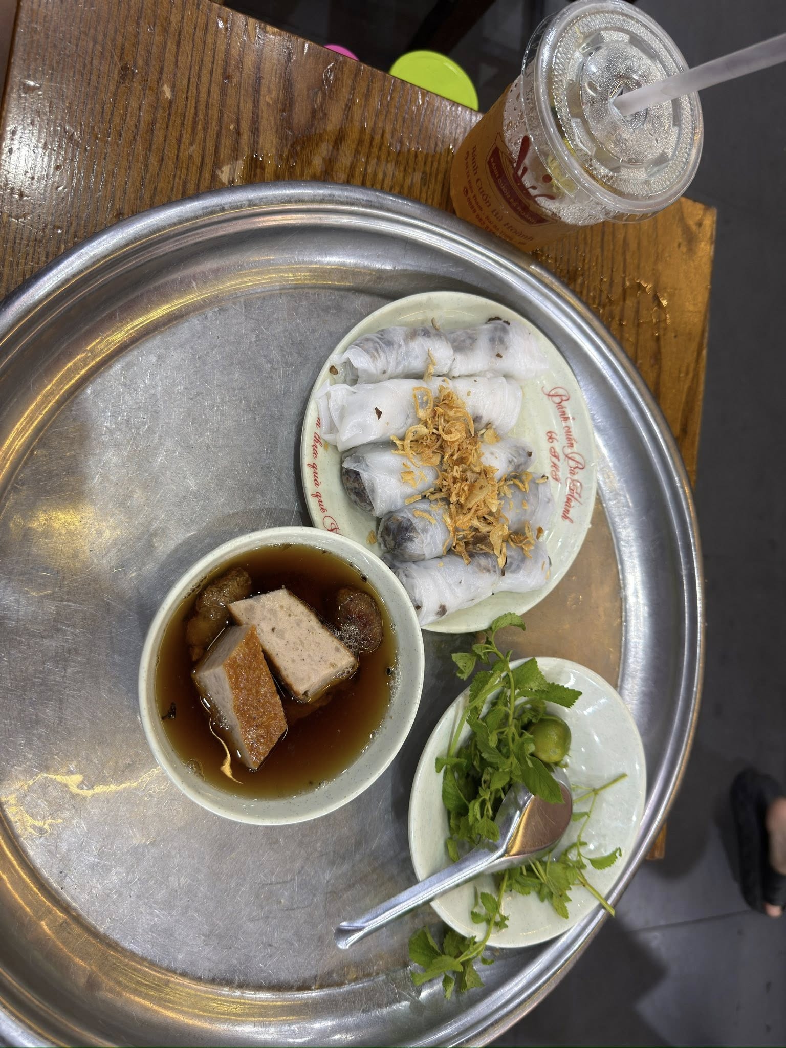 河內粉卷 Combo bánh cuốn nhân thịt chả 一整盤